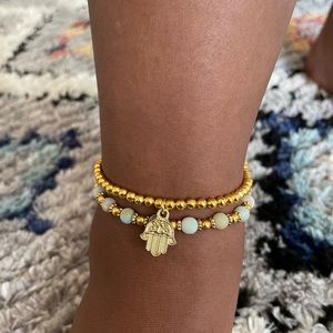 Hand of Fatima Anklet set (set of 2)